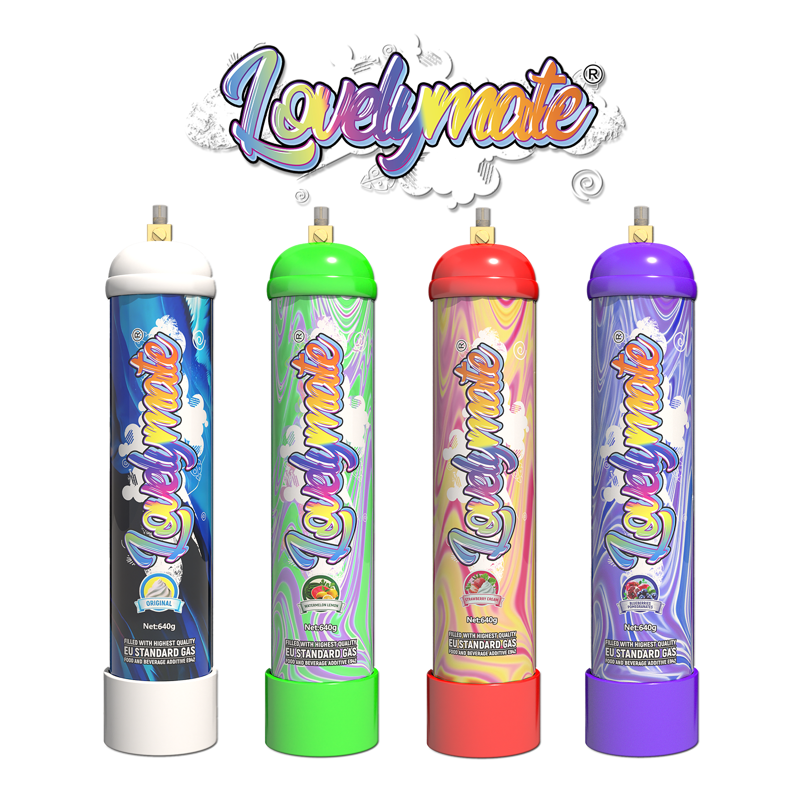 1 pallet（432pcs） Lovelymate 640g cream charger