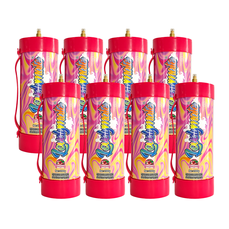 8pcs strawberry Lovelymate 2000g cream charger