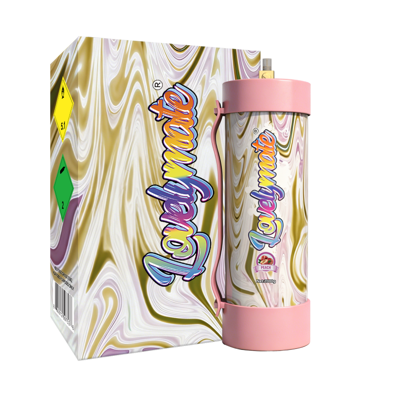 2pcs/1 box Lovelymate cream charger 2000g peach flavor N2O whipped Cream charger