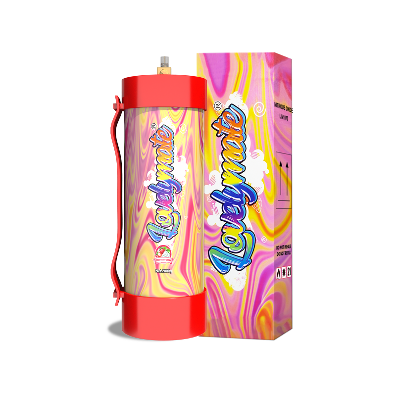 2pcs/1 box Lovelymate 2000g cream charger strawberry flavor N2O gas