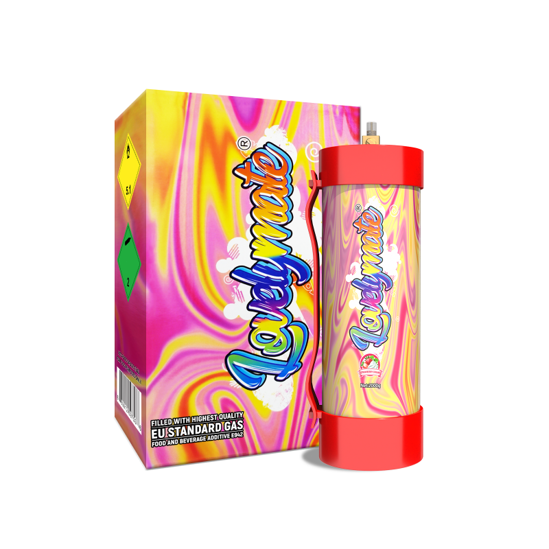 2pcs/1 box Lovelymate 2000g cream charger strawberry flavor N2O gas