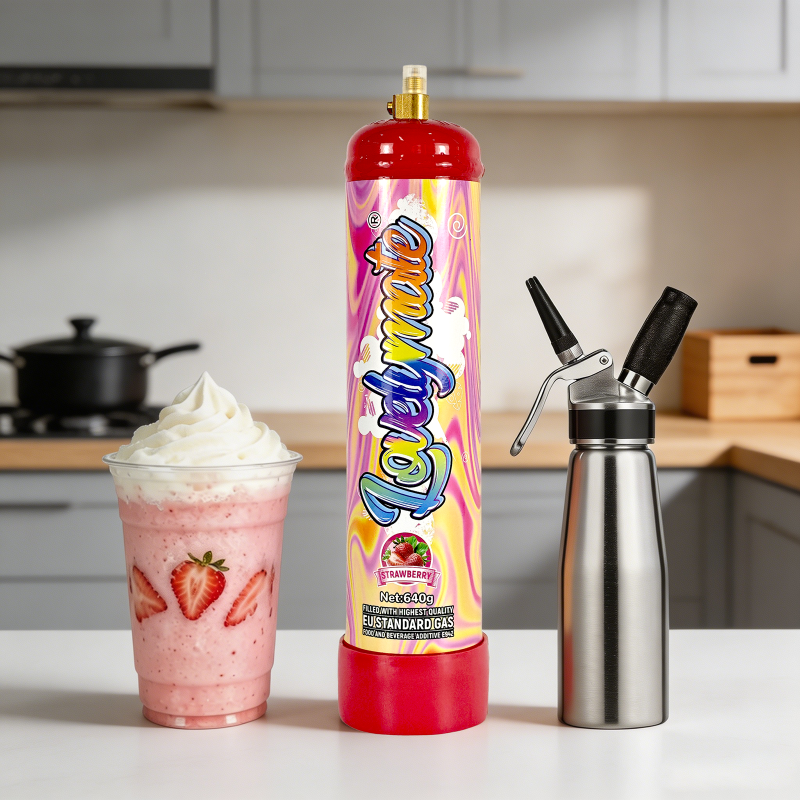 Lovelymate 640g cream charger strawberry flavor