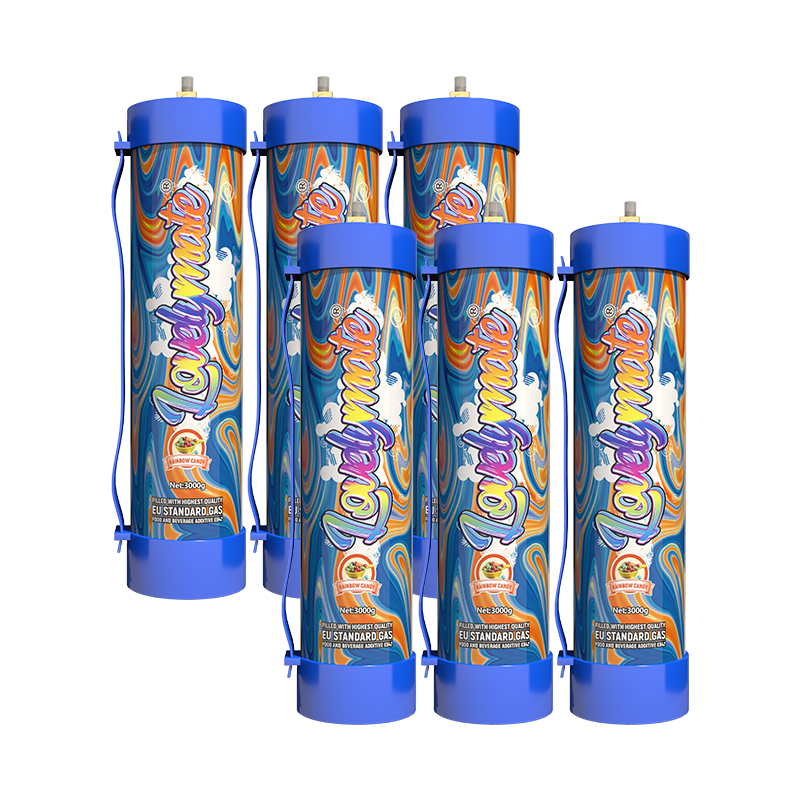 6pcs Lovelyamte rainbow candy 3000g cream charger