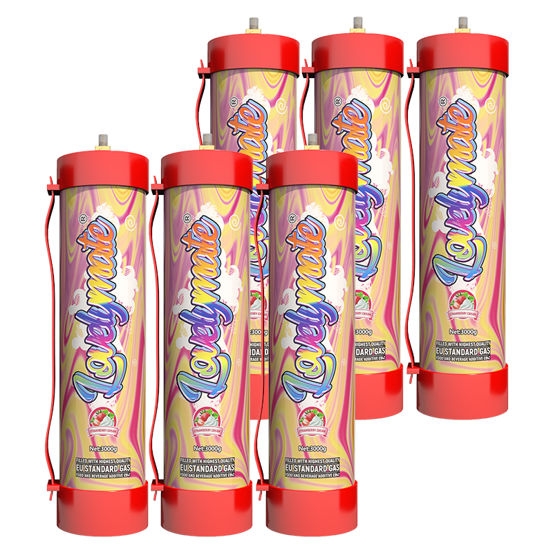 6pcs strawberry 3000g Lovelymate cream charger