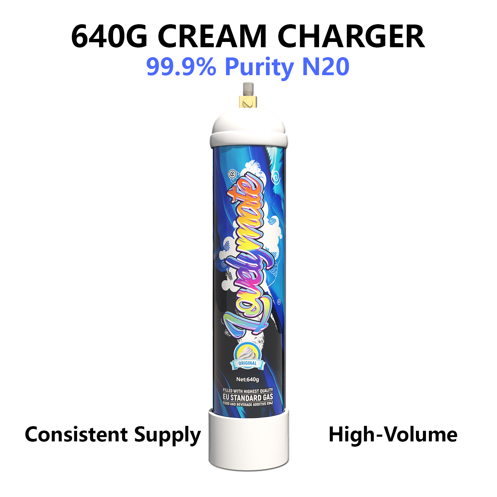 Lovelymate 640g cream charger N2O gas