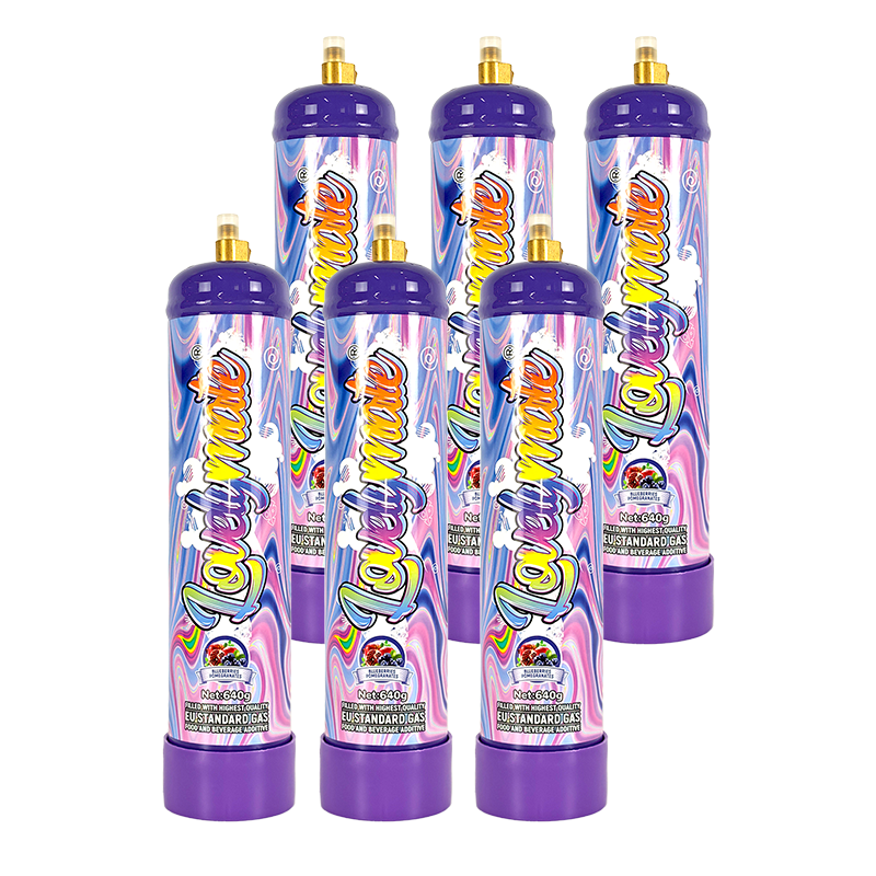 6pcs 640g blueberry Lovelymate cream charger