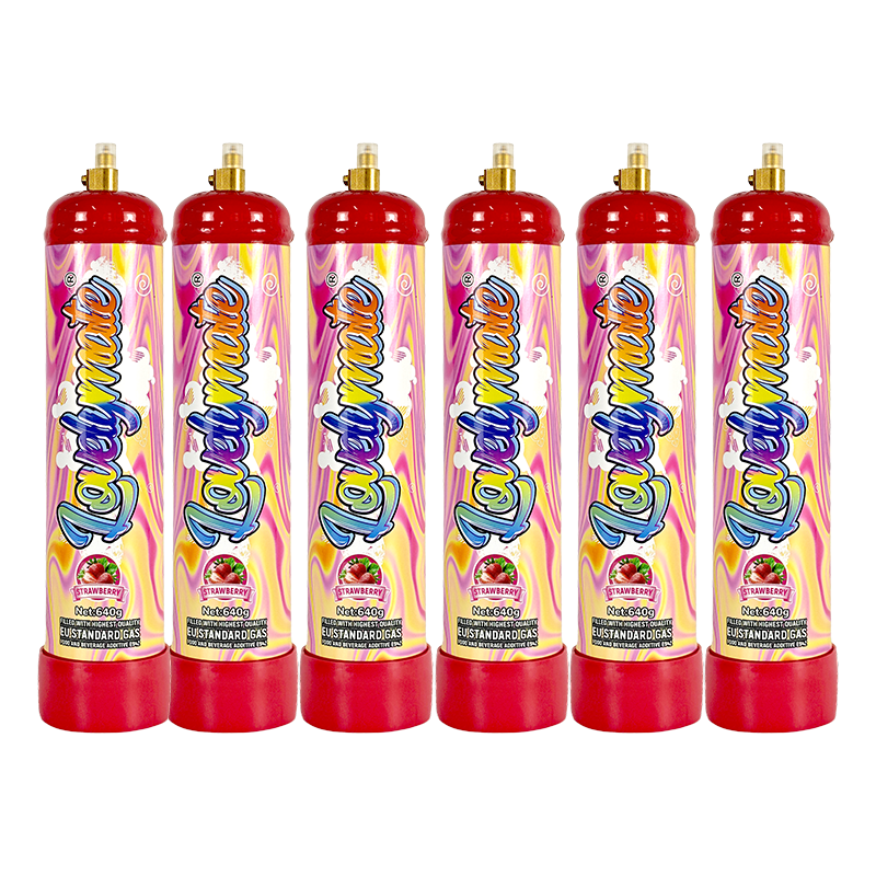 6pcs 640g strawberry Lovelymate cream charger