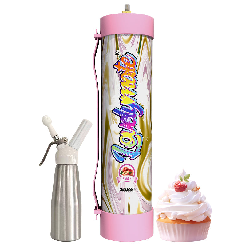 3000g Whip cream with cream chargers and a cream whipper