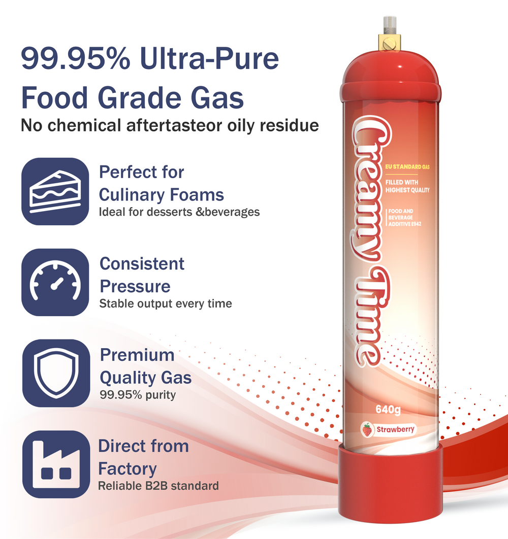 creamy time 640g strawberry high quality gas